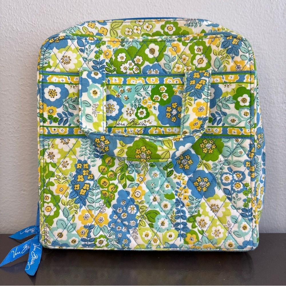 Vera Bradley English Meadow Multifunction Travel Tech Organizer Turquiose Floral